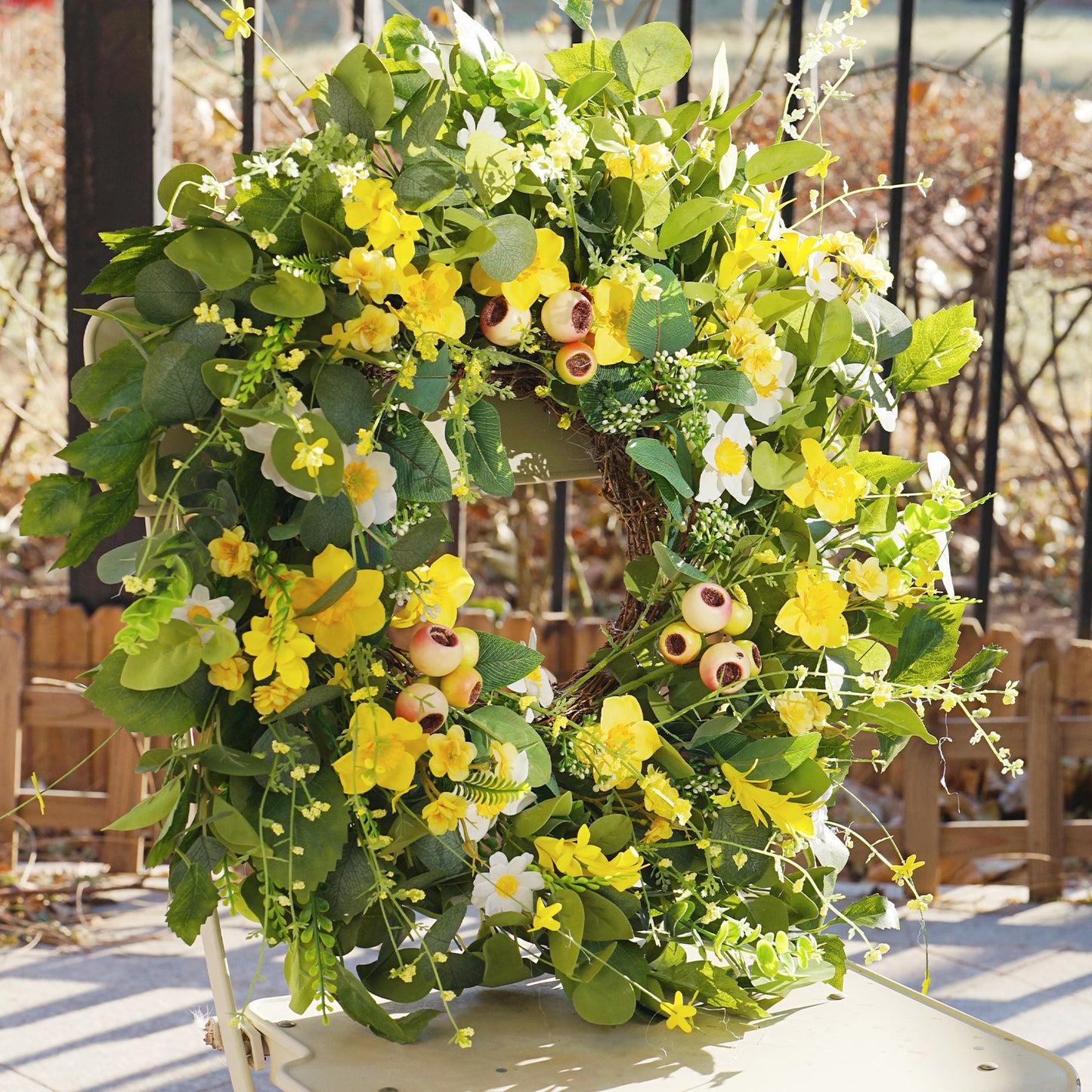 Spring Daisy Wreath
