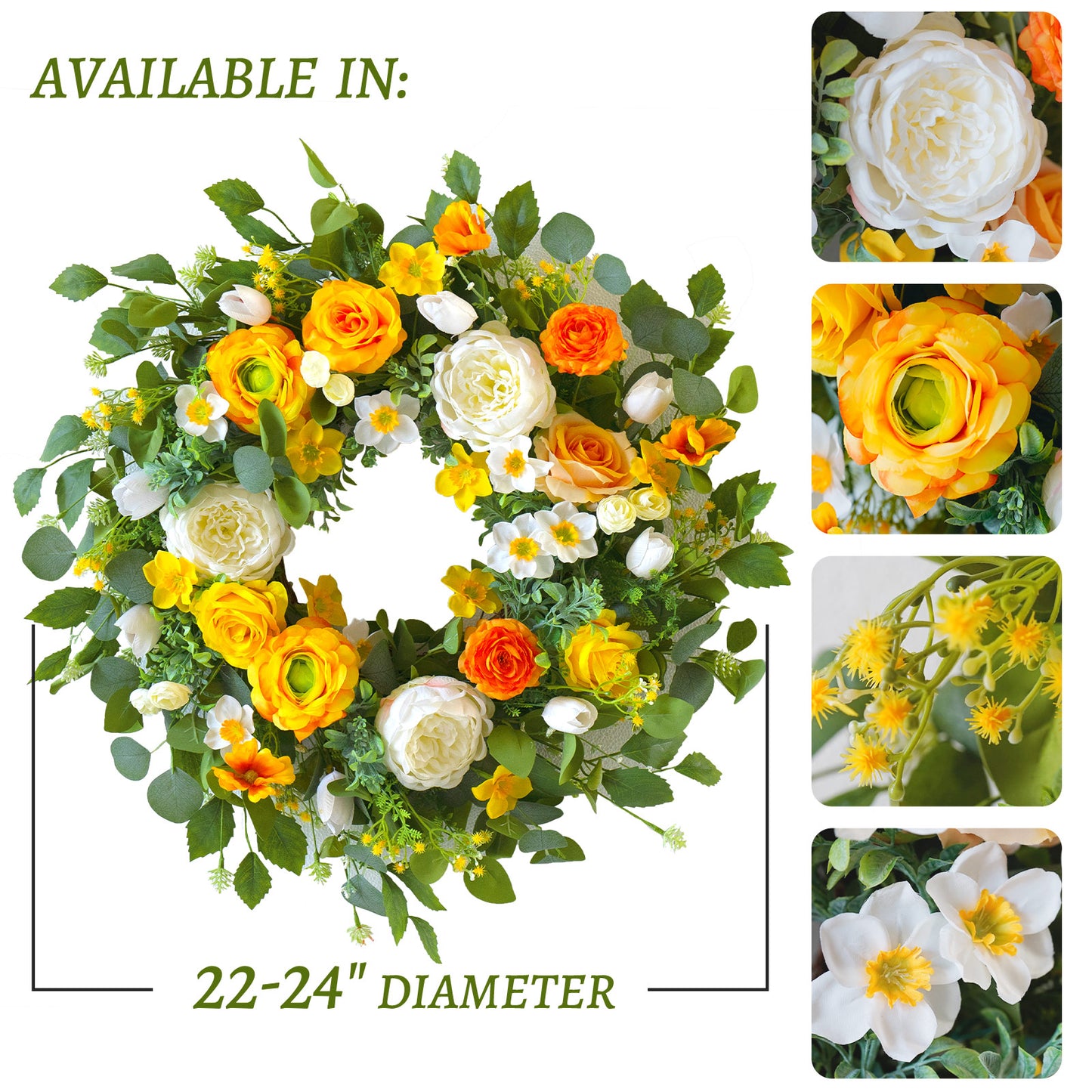 Spring  Rose Wreath