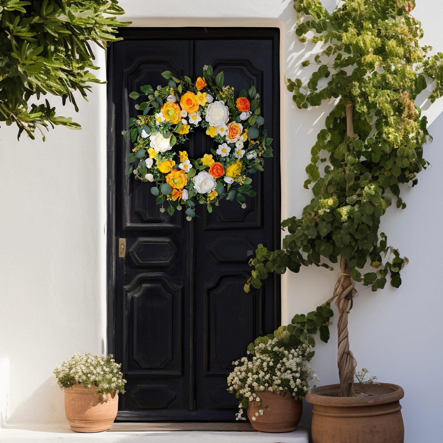 Spring  Rose Wreath
