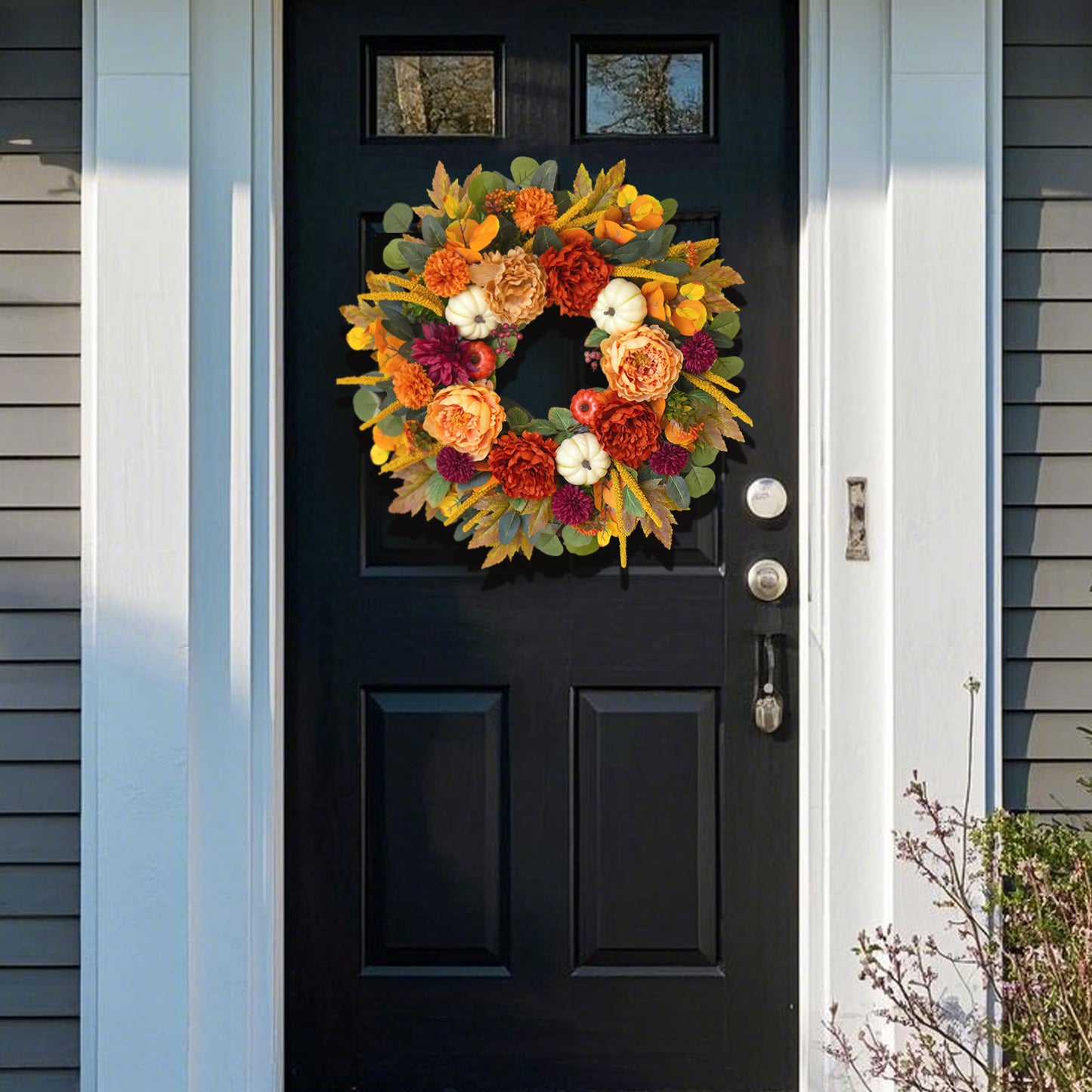 Autumn Peony Wreath