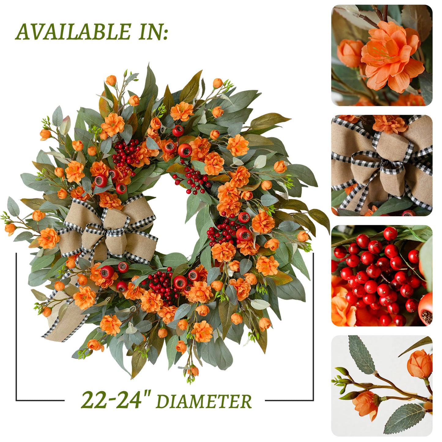 Autumn Rose Wreath