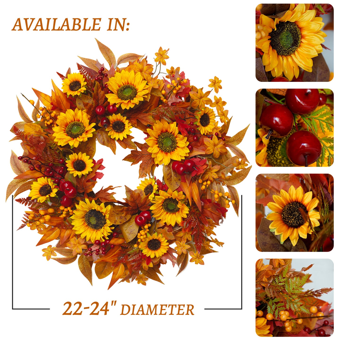Fall Sunflower Wreath