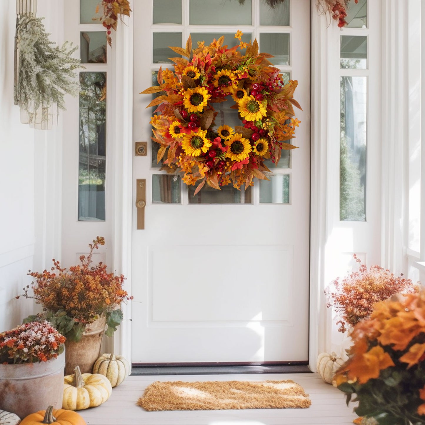 Fall Sunflower Wreath