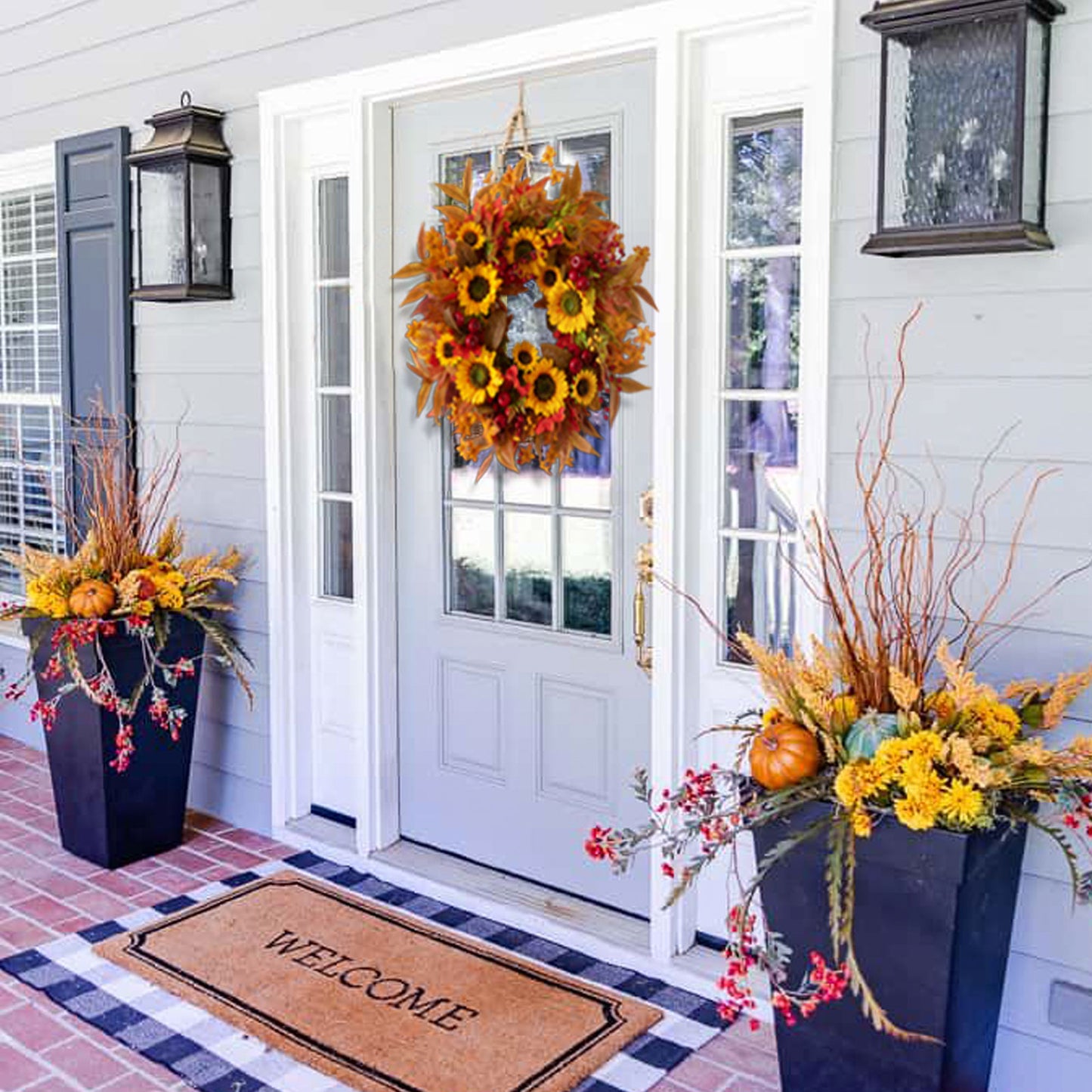 Fall Sunflower Wreath